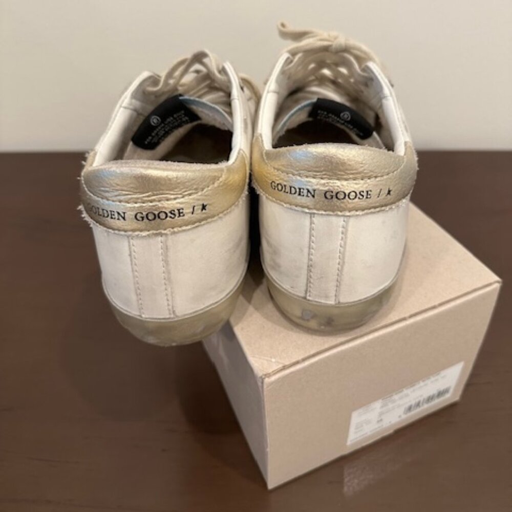 Golden Goose Super-Star Classic White/Gold Sz 38 - Picture 4 of 7
